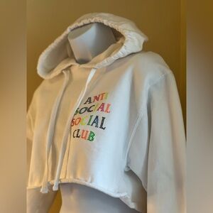 Anti Social Social Club White Hoodie with Colorful Text